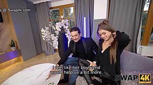 She says, 'Morning coffee turns into a threesome with Olivia Sparkle and Veronica Leal'