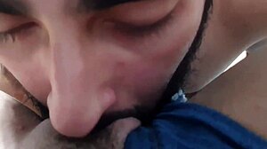 Milf in Short Jeans Shows Everything for Cousin to Suck Big Pussy