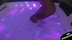 Tight feet explore soft sensations in homemade setting