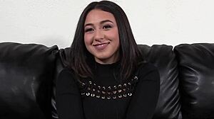 Curvy Brunette Debuts On Camera