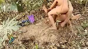 amateur indian couple enjoys outdoor sex in high definition