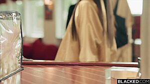 The intense pleasure builds as stefany kyler and lia lin ride jason luv's massive bbc together