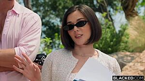 The intense pleasure builds as stefany kyler and lia lin ride jason luv's massive bbc together