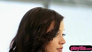 Beautiful Brunette Eden Arya Seduces With Striptease