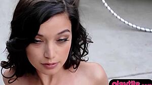 Beautiful Brunette Eden Arya Seduces With Striptease