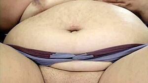 Big bbw pussy stretches around huge toy in homemade play