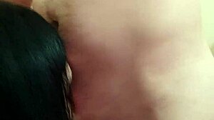 Blowjob from mature girlfriend deep throat cum swallow