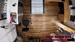 Ayla Aysel dominates with footjob backstage