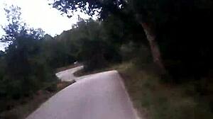 naked flashing near the road in public view