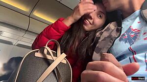 omg risky jerking off on a crowded plane with public dick flashing 😏✈️