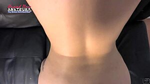 Busty brunette coed Victoria sucks a boner and gets banged hard.