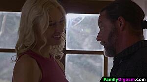 raunchy step daughter tempts her stepdad in the bedroom