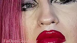 Goddess in Glasses Gives Jerk Off Instructions with Rabbit Toy