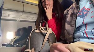 omg risky jerking off on a crowded plane with public dick flashing 😏✈️