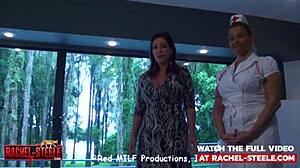 Threesome prescribed by doctor in hospital setting with milf nurse and patient