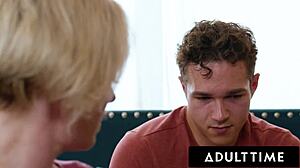 Dee Williams, busty stepmom, caught watching porn tries anal