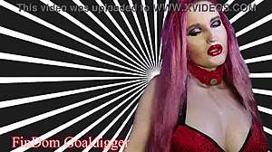 Goddess in Glasses Gives Jerk Off Instructions with Rabbit Toy