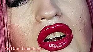 Goddess in Glasses Gives Jerk Off Instructions with Rabbit Toy