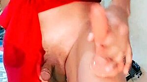 Red Hot Sissy Dominates Shemale with Strapon 😈