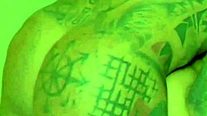 Rim job wet blowjob and intense sex with tattooed guy