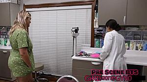 Ayla Aysel dominates with footjob backstage