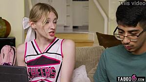 Shy virgin guy fucks popular teen cheerleader Melody Marks 😍