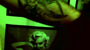 Is my ebony girl giving a titfuck to that black guy?