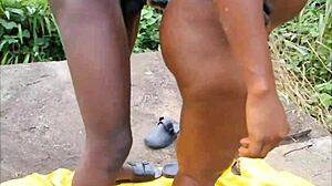 we fucked threesome on village farm