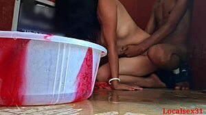 Devar fucks Bhabhi hard in the office bathroom, so intense!