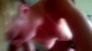 Blonde Girlfriend Gives Intense Blowjob and Receives Facial!