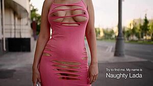 cut my dress to flash outside