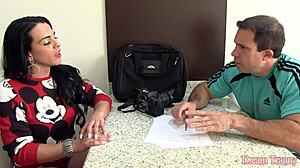 Slutty Tgirl Melyna Merli Gets Double Fucked And Cum Filled