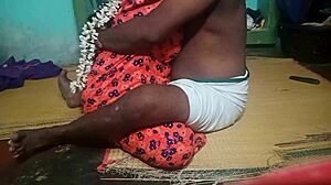 Indian aunty and step boyfriend in bedroom