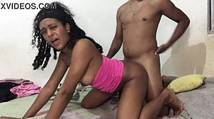 Neighbor provoked and fucked with cum in pussy