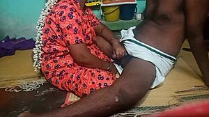 Indian aunty and step boyfriend in bedroom