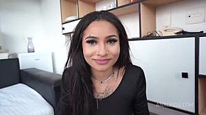 Agatha Santos endures double anal by three big dicks