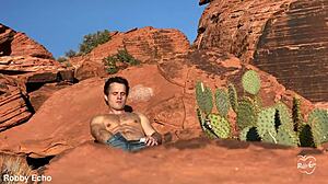 Outdoor anal masturbation with assfucking vibes.