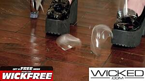 Wicked blonde busty babe filled with cock everywhere