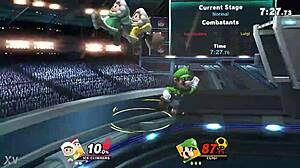 Green plumber challenges innocent twins in game