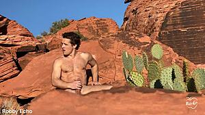 Outdoor anal masturbation with assfucking vibes.