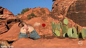 Outdoor anal masturbation with assfucking vibes.