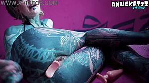 SOLO ANAL FISTING WITH TOYS AND PLUGS FOR TATTOO GIRL - ASSHOLE STRETCHING!