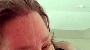 little girl watches herself getting hit by daddy's big black stick