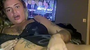 Horny Goth Teen Solo Masturbation with Big Tits and Ass Play