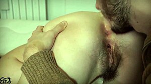 italian babe enjoys her asshole licked from behind in dorm room