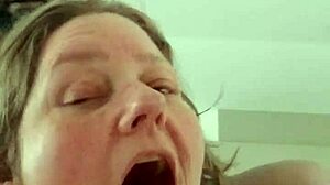 little girl watches herself getting hit by daddy's big black stick