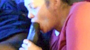 giving him that sloppy gawk gawk 3000 with big black cock 😏