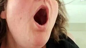 little girl watches herself getting hit by daddy's big black stick