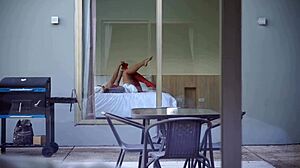 How Lucky Am I To Have This Juicy Latina Neighbor Who Caught Me Jerking Off My Monster Cock