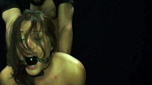 bdsm tied teen throats deep in hardcore bondage pickup scene!